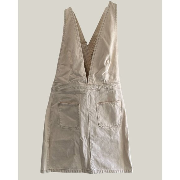 BDG Urban Outfitters Cotton Denim Overall Zip Up Dress With Pockets & Straps - Picture 1 of 6
